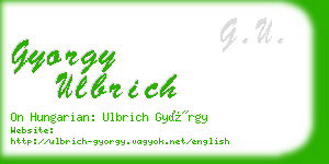 gyorgy ulbrich business card